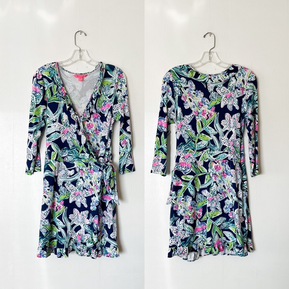 Lilly Pulitzer Jessalynne Wrap Romper Dress in Sway This Way - Picture 5 of 12